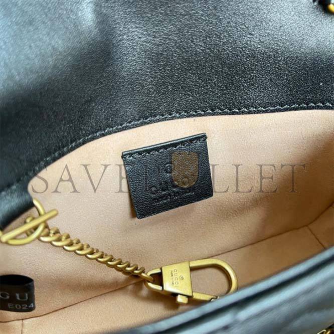 g*u*i marmont matelasse leather S*per mini bag 476433  (16.5*10*4.5cm)